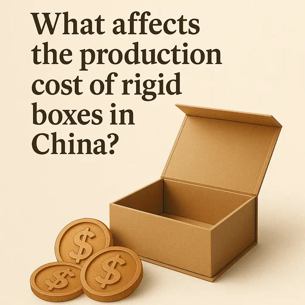 What affects the production cost of rigid boxes in China?
